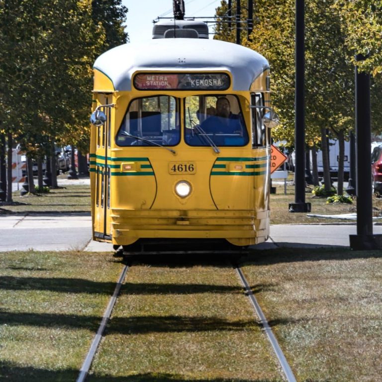 trolley near downtown